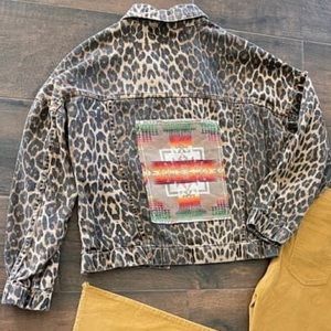 Leopard Pendleton Back jacket